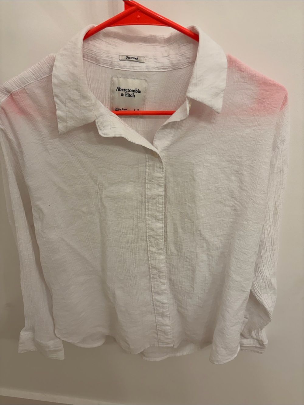 Abercrombie & Fitch White Women's Button-Down Shirt